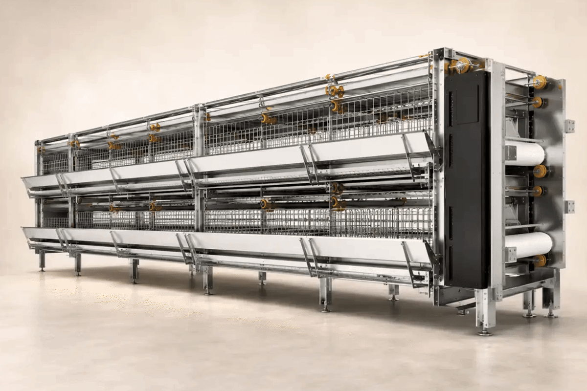 IX-E60 Layer Cage System machinery in its operating environment