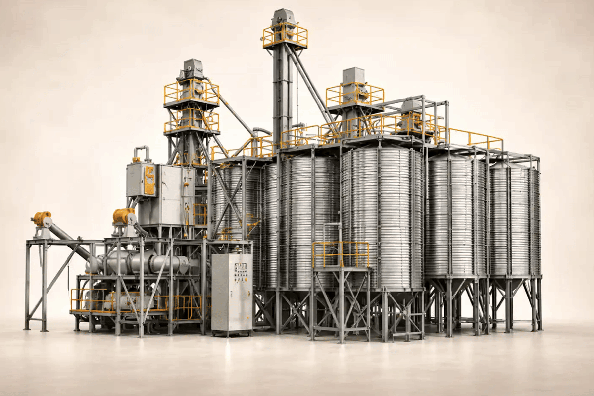 IX-FEEDMILL Feed Mill Line machinery in its operating environment