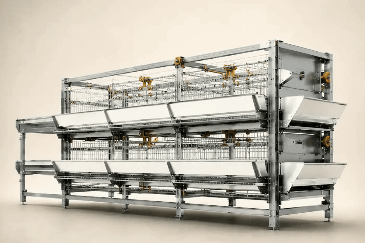 IX-R38 Rearing Cage System machinery in its operating environment