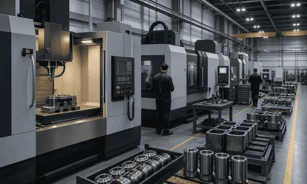 Precision CNC production line — representative project planning visual